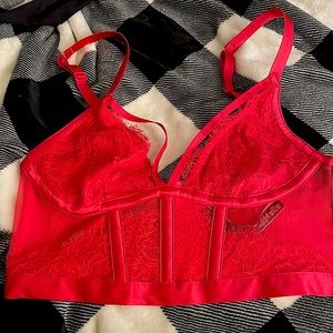 Red Lingerie Top size Large Victoria Secret